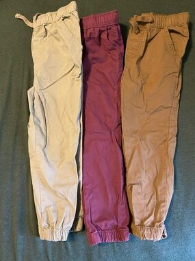 Garanimals Beige, Burgundy & Brown Jogger Pants Trio